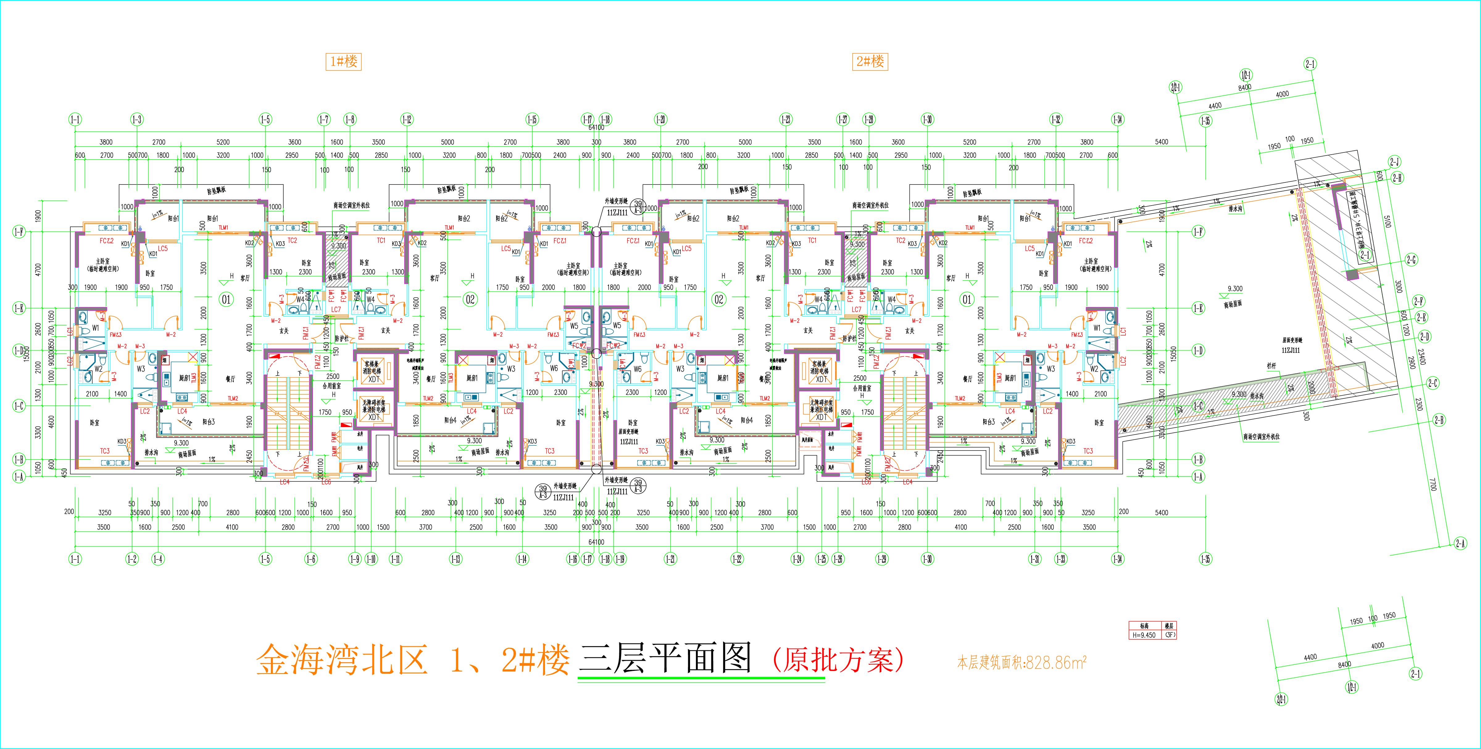 金海灣北區(qū)1、2#樓_三層平面圖.jpg